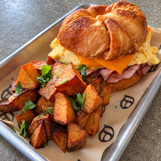 Ham, Egg & Cheese Croissant.