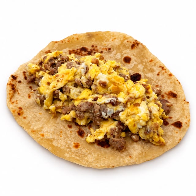 BT Sausage & Egg Taco.