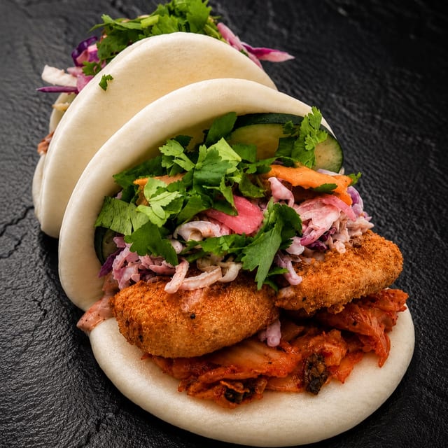 Fried Shrimp Bao.
